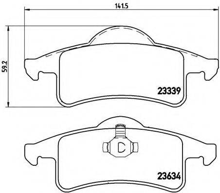 BREMBO P37006 Комплект гальмівних колодок, дискове гальмо