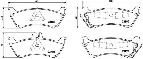 BREMBO P50044 Комплект гальмівних колодок, дискове гальмо