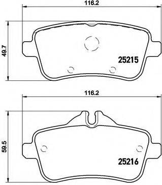 BREMBO P50100 Комплект гальмівних колодок, дискове гальмо