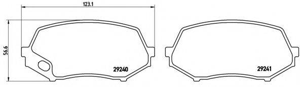 BREMBO P54044 Комплект гальмівних колодок, дискове гальмо