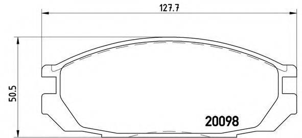 BREMBO P56020 Комплект гальмівних колодок, дискове гальмо