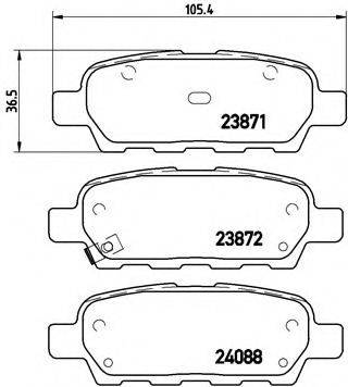 BREMBO P56046 Комплект гальмівних колодок, дискове гальмо