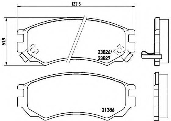 BREMBO P56055 Комплект гальмівних колодок, дискове гальмо