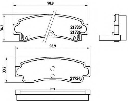 BREMBO P56063 Комплект гальмівних колодок, дискове гальмо