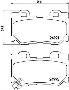 BREMBO P56085 Комплект гальмівних колодок, дискове гальмо