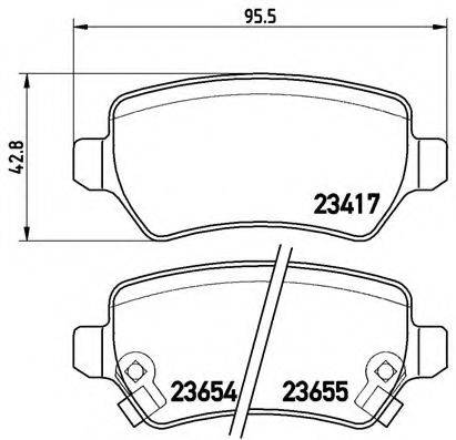 BREMBO P59038 Комплект гальмівних колодок, дискове гальмо