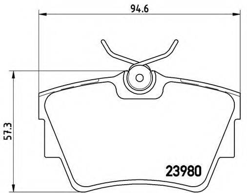 BREMBO P59041 Комплект гальмівних колодок, дискове гальмо