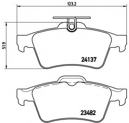 BREMBO P59042 Комплект гальмівних колодок, дискове гальмо