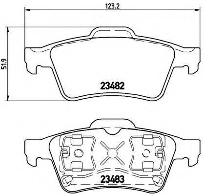 BREMBO P59044 Комплект гальмівних колодок, дискове гальмо