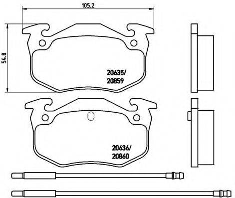 BREMBO P61029 Комплект гальмівних колодок, дискове гальмо