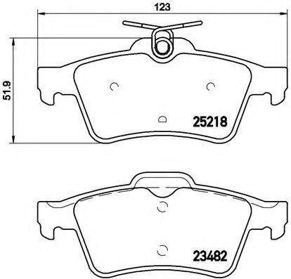 BREMBO P61110 Комплект гальмівних колодок, дискове гальмо