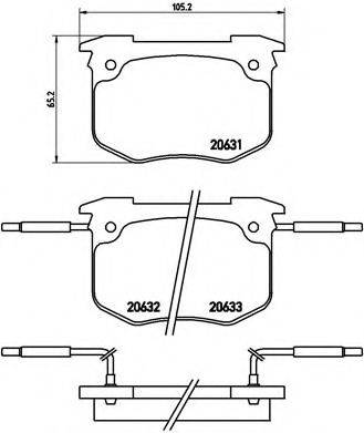 BREMBO P68011 Комплект гальмівних колодок, дискове гальмо