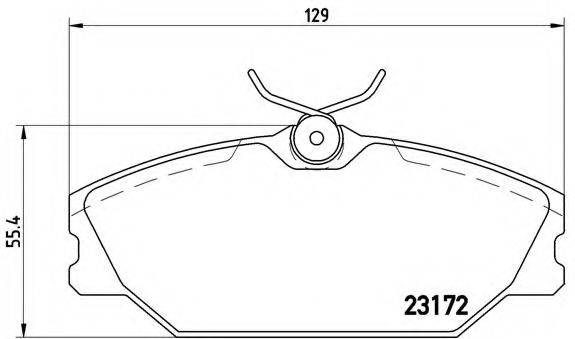 BREMBO P68027 Комплект гальмівних колодок, дискове гальмо