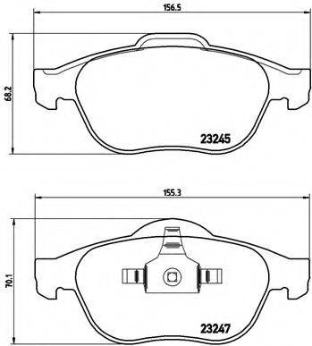 BREMBO P68030 Комплект гальмівних колодок, дискове гальмо