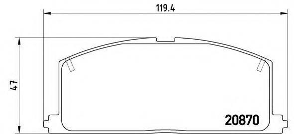 BREMBO P83011 Комплект гальмівних колодок, дискове гальмо