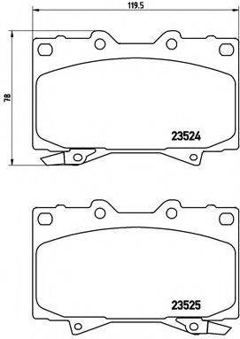 BREMBO P83048 Комплект гальмівних колодок, дискове гальмо