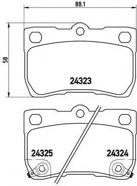 BREMBO P83073 Комплект гальмівних колодок, дискове гальмо