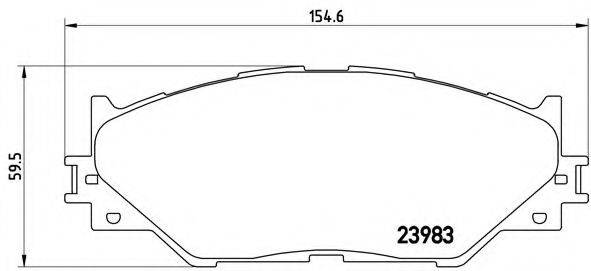 BREMBO P83074 Комплект гальмівних колодок, дискове гальмо