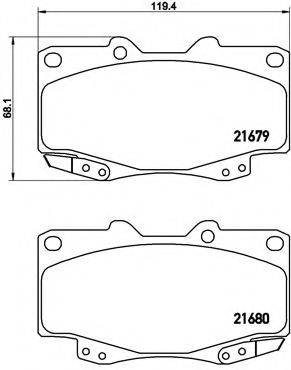 BREMBO P83151 Комплект гальмівних колодок, дискове гальмо
