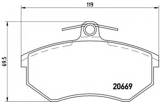 BREMBO P85093 Комплект гальмівних колодок, дискове гальмо