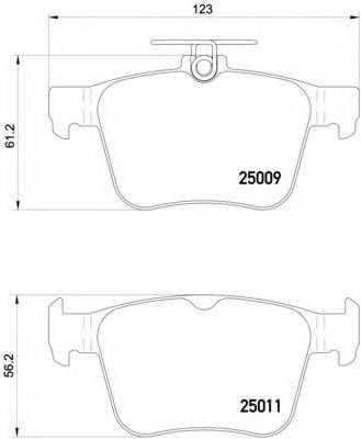 BREMBO P85124 Комплект гальмівних колодок, дискове гальмо