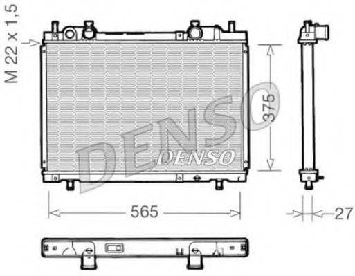 DENSO DRM09025 Радіатор, охолодження двигуна