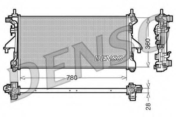 DENSO DRM09079 Радіатор, охолодження двигуна