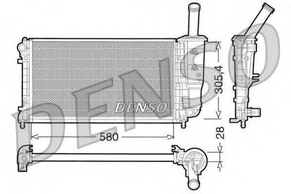 DENSO DRM09108 Радіатор, охолодження двигуна