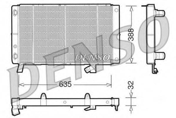 DENSO DRM21074 Радіатор, охолодження двигуна