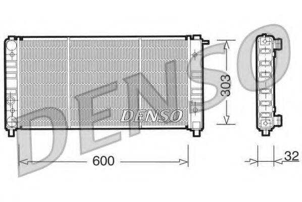 DENSO DRM26004 Радіатор, охолодження двигуна