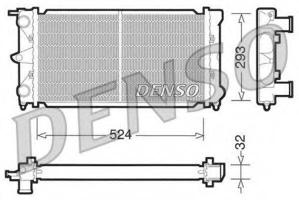 DENSO DRM32020 Радіатор, охолодження двигуна