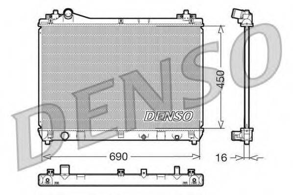 DENSO DRM47011 Радіатор, охолодження двигуна