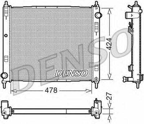 DENSO DRM46044 Радіатор, охолодження двигуна