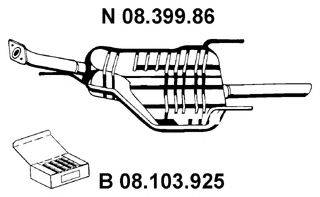 EBERSPACHER 0839986 Глушник вихлопних газів кінцевий