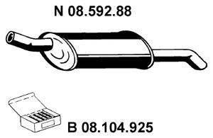 EBERSPACHER 0859288 Глушник вихлопних газів кінцевий