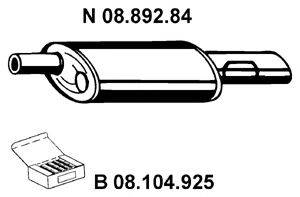 EBERSPACHER 0889284 Глушник вихлопних газів кінцевий