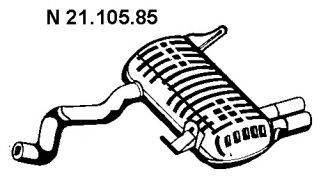 EBERSPACHER 2110585 Глушник вихлопних газів кінцевий