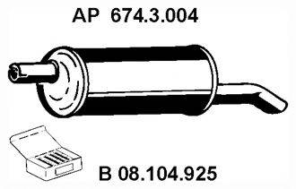 EBERSPACHER 6743004 Глушник вихлопних газів кінцевий