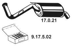 EBERSPACHER 17021 Глушник вихлопних газів кінцевий
