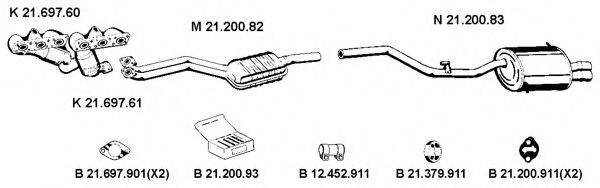 EBERSPACHER 212214 Система випуску ОГ