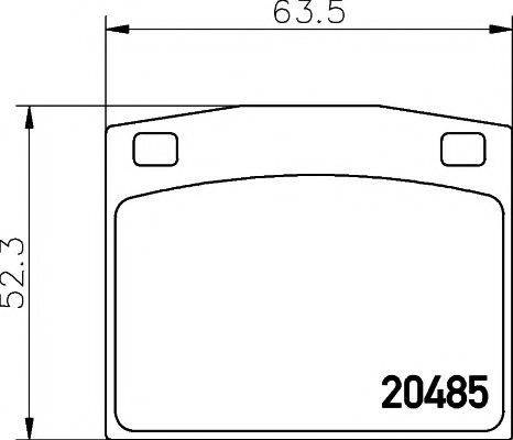 MINTEX MDB1106 Комплект гальмівних колодок, дискове гальмо