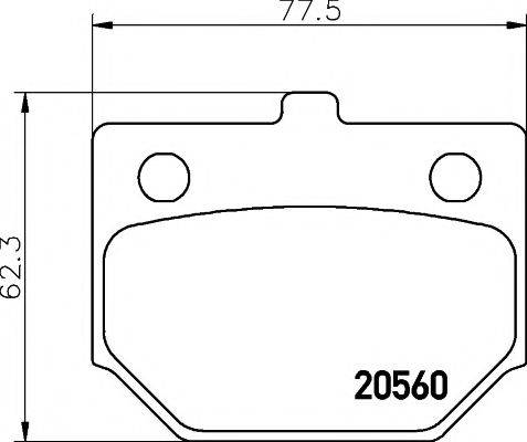 MINTEX MDB1125 Комплект гальмівних колодок, дискове гальмо