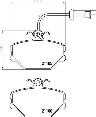 MINTEX MDB1384 Комплект гальмівних колодок, дискове гальмо