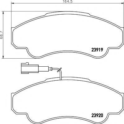 MINTEX MDB2329 Комплект гальмівних колодок, дискове гальмо