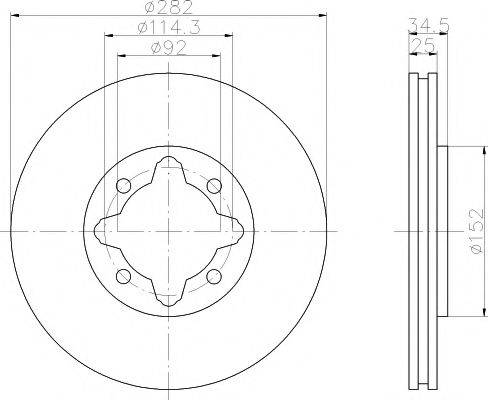 MINTEX MDC1001 гальмівний диск