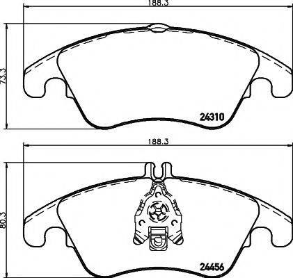 MINTEX MDB2831 Комплект гальмівних колодок, дискове гальмо