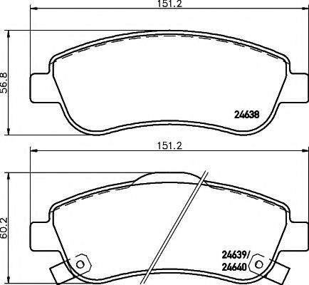 MINTEX MDB2939 Комплект гальмівних колодок, дискове гальмо