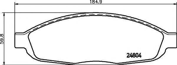 MINTEX MDB2559 Комплект гальмівних колодок, дискове гальмо