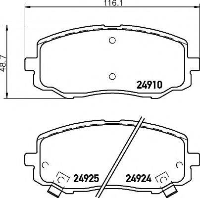 MINTEX MDB3055 Комплект гальмівних колодок, дискове гальмо