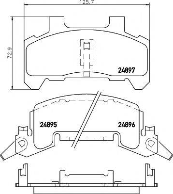 MINTEX MDB1598 Комплект гальмівних колодок, дискове гальмо